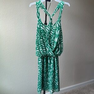 Collective Concepts Mini Dress Green & White